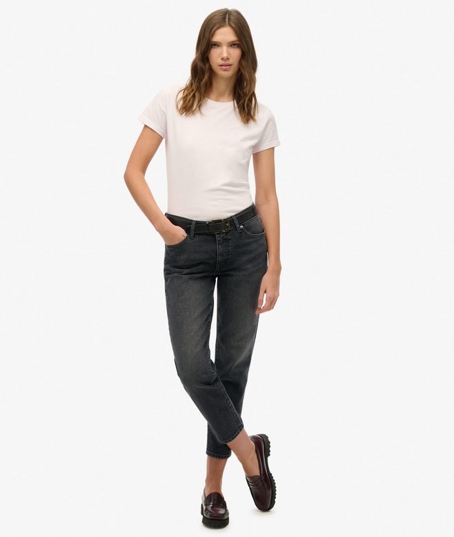 superdry Organic Cotton Mid Rise Slim Jeans
