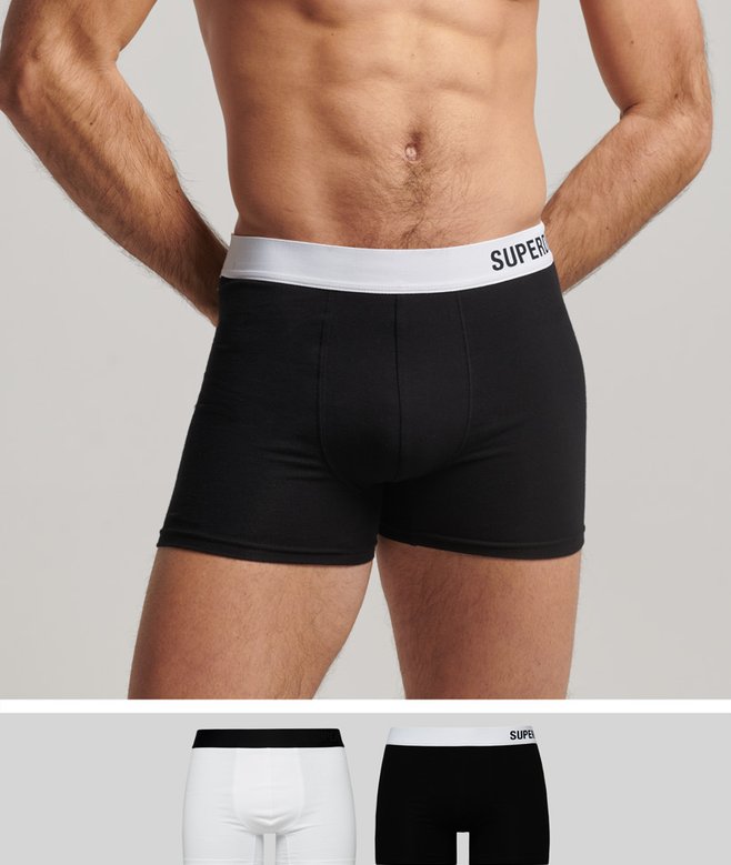 superdry Organic Cotton Offset Boxer Double Pack