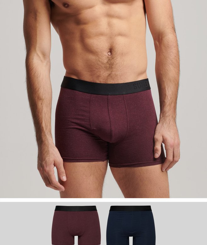superdry Organic Cotton Offset Boxer Double Pack