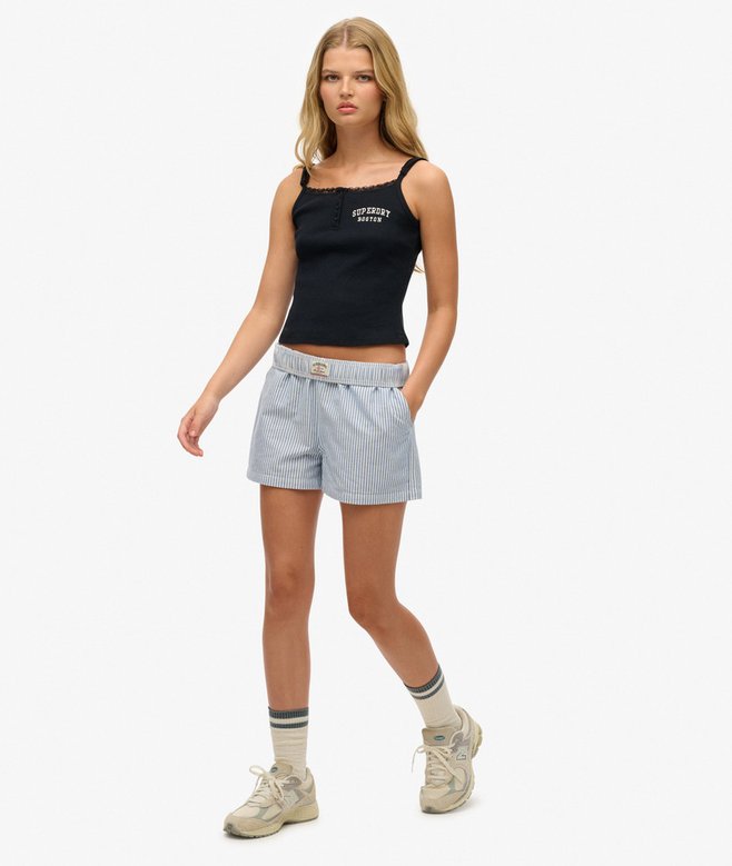 Superdry Organic Cotton Stripe Elasticated Shorts