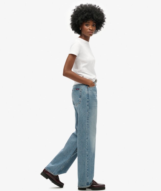 Superdry Organic Cotton Wide Leg Jeans