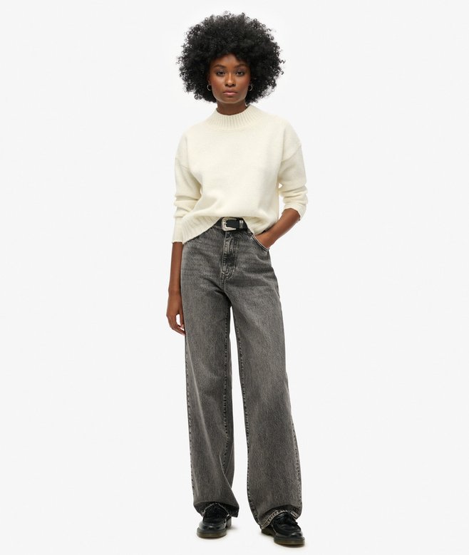 superdry Organic Cotton Wide Leg Jeans