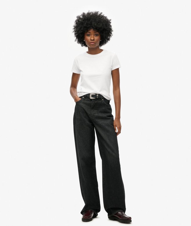 superdry Organic Cotton Wide Leg Jeans