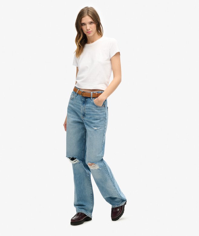Superdry Organic Cotton Wide Leg Jeans