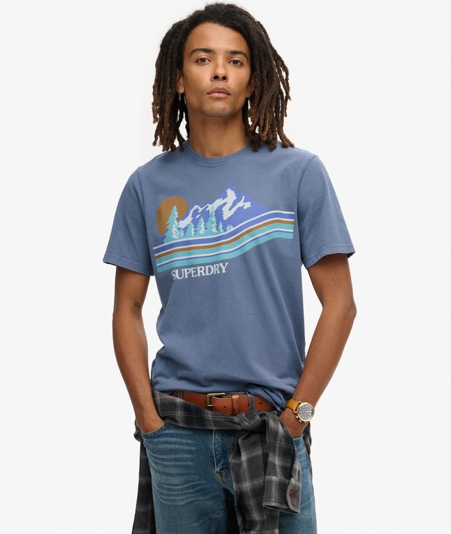 superdry Outdoor Graphic Stripe T Shirt