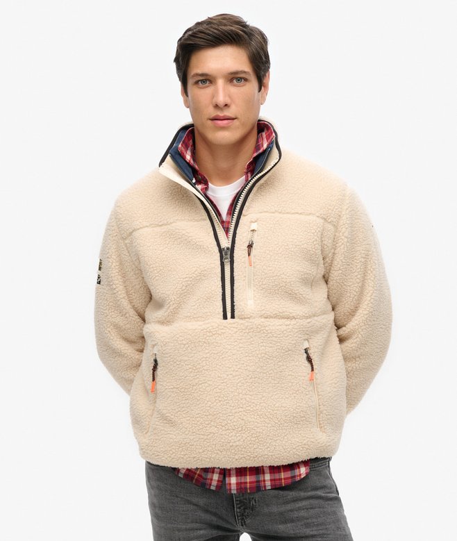 superdry Outdoor Half Zip Sherpa Fleece