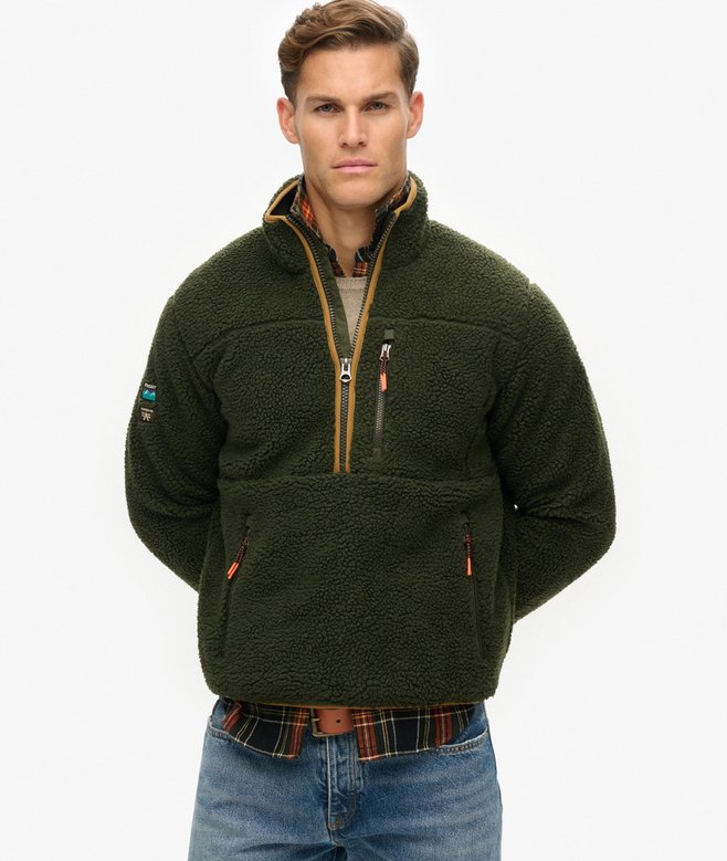 superdry Outdoor Half Zip Sherpa Fleece