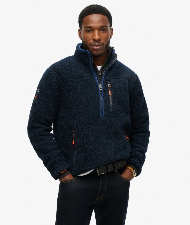superdry Outdoor Half Zip Sherpa Fleece