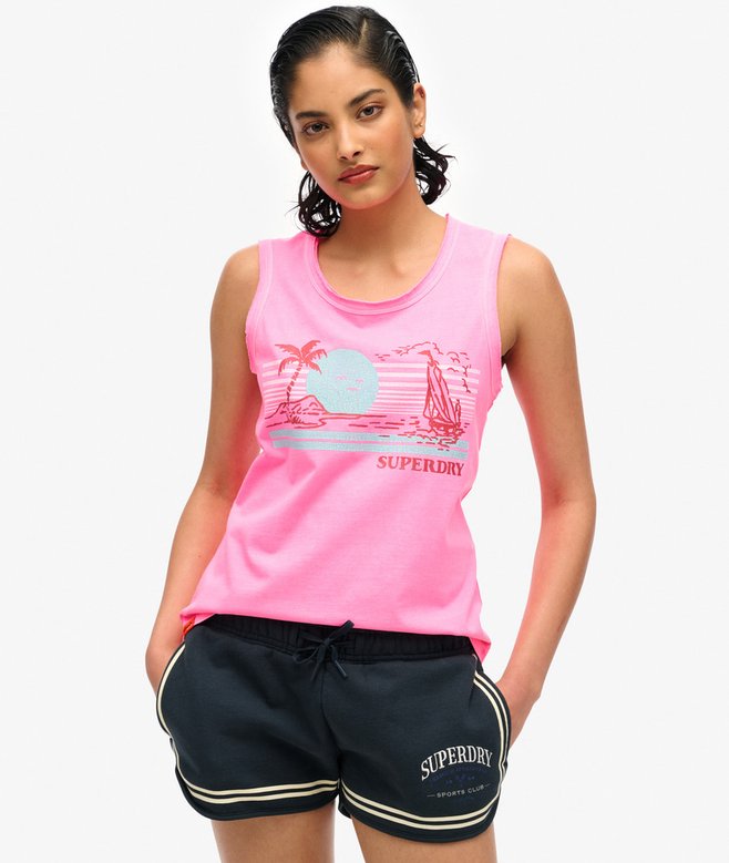 superdry Outdoor Stripe Scoop Neck Tank Top