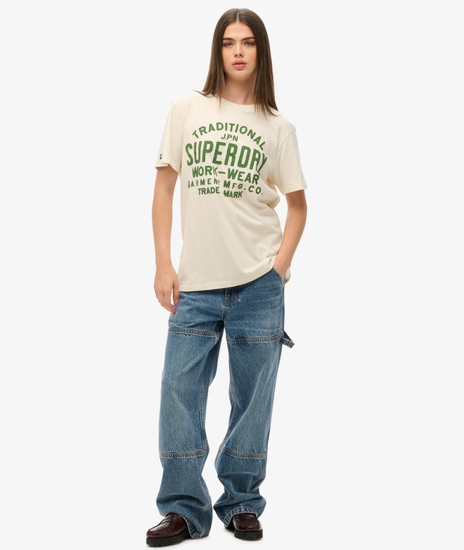 Superdry Oversized Machined Goods Workwear T-Shirt