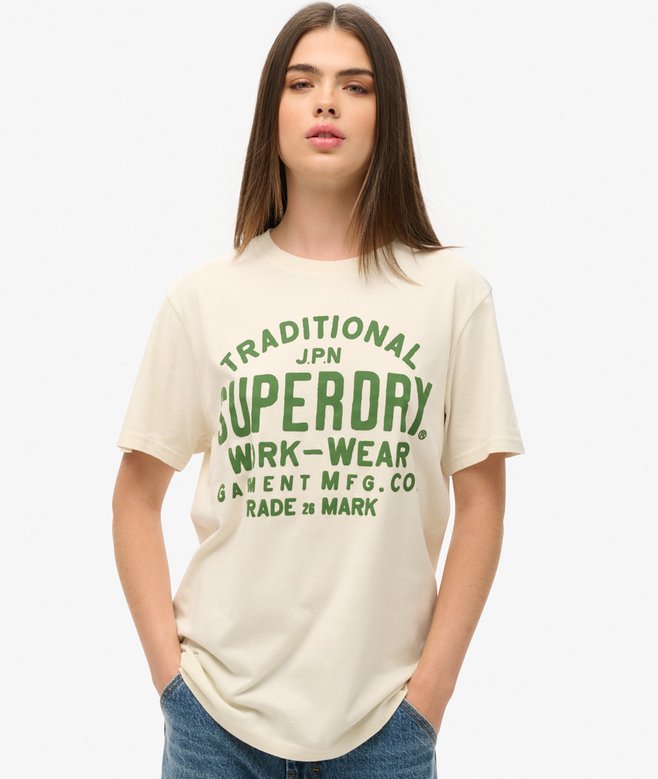 superdry Oversized Machined Goods Workwear T-Shirt