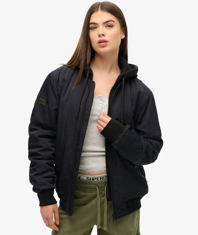 superdry Oversized Military Hooded MA1 Jacket