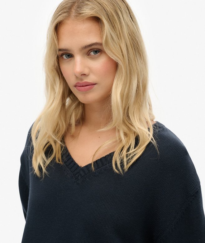 Superdry Oversized V Neck Jumper