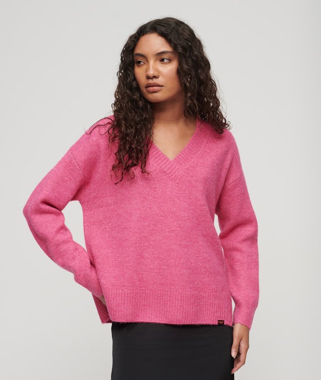superdry Oversized V Neck Jumper