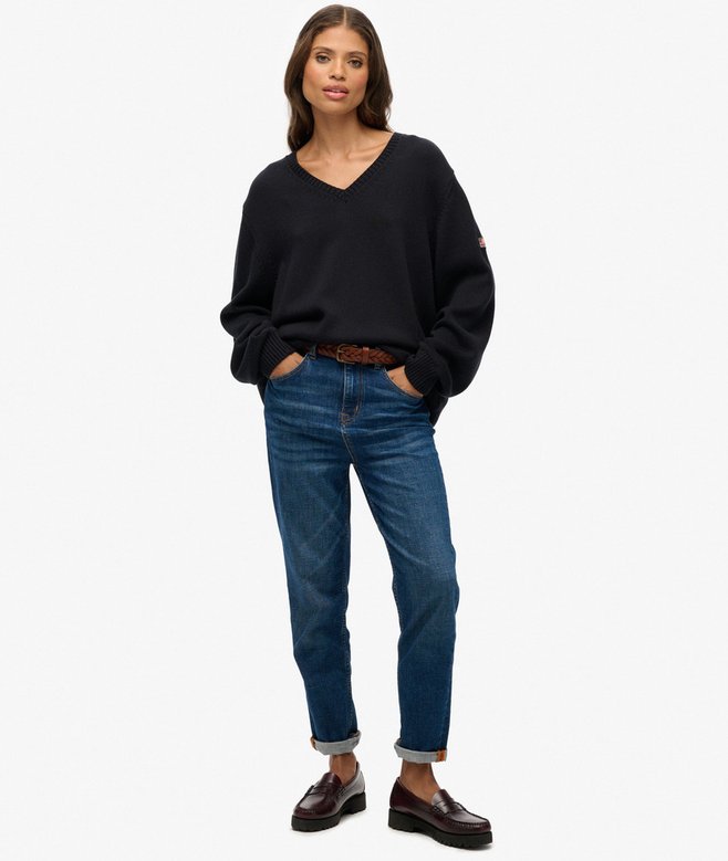 Superdry Oversized V Neck Jumper