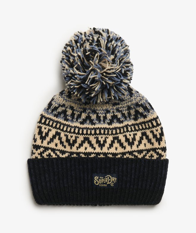superdry Patterned Knitted Beanie Hat