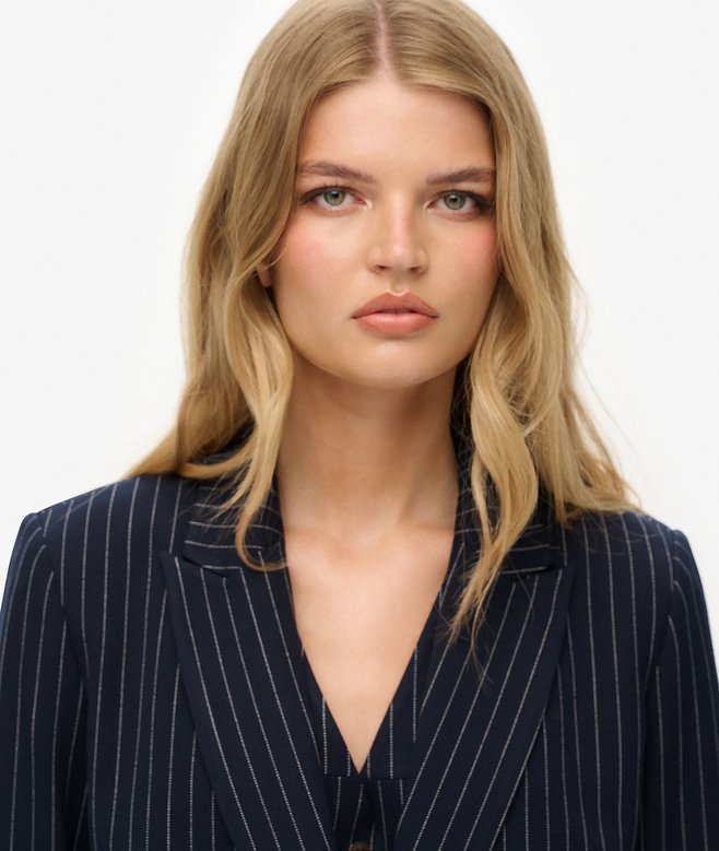 Superdry Pinstripe Boyfriend Blazer