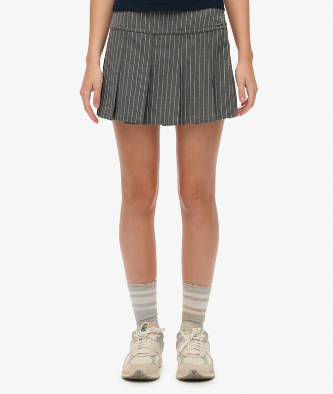 Superdry Pinstripe Pleat Mini Skirt