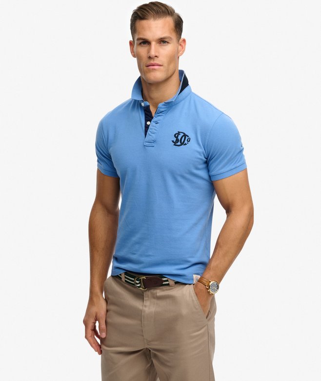 superdry Pique Monogram Polo Shirt