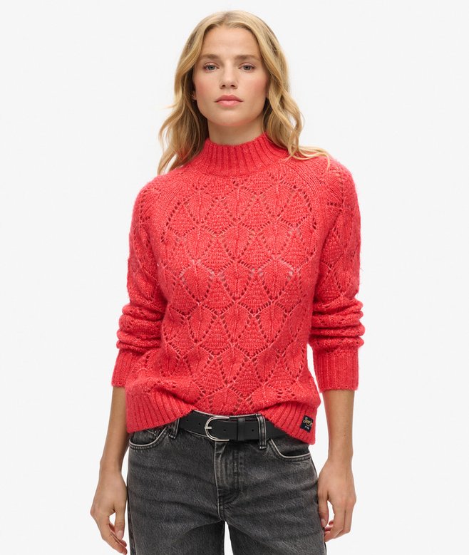 superdry Pointelle Knit Jumper