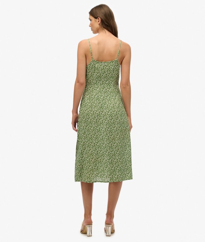 Superdry Printed Button-Up Cami Midi Dress