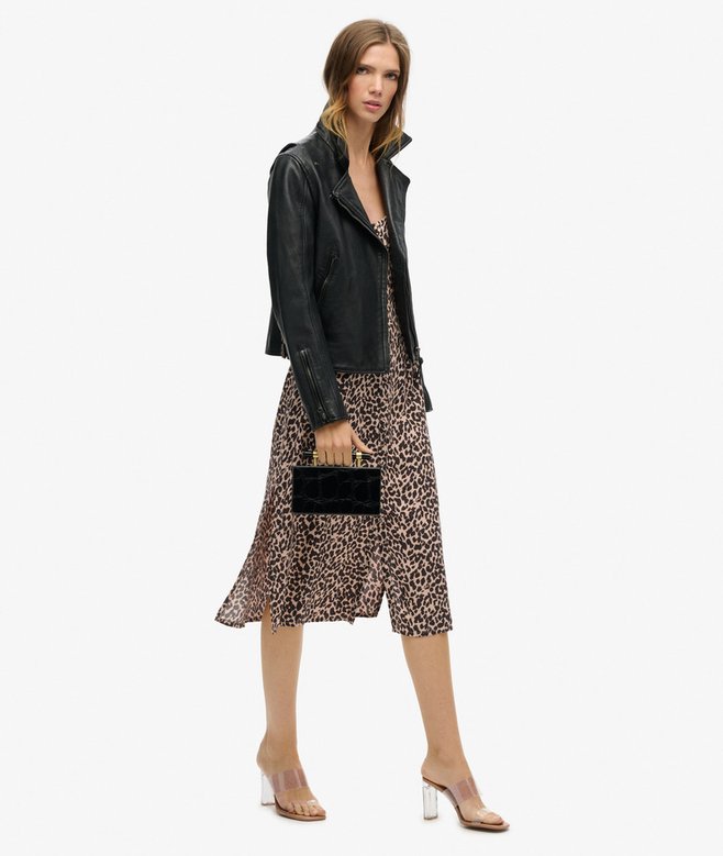 Superdry Printed Button-Up Cami Midi Dress
