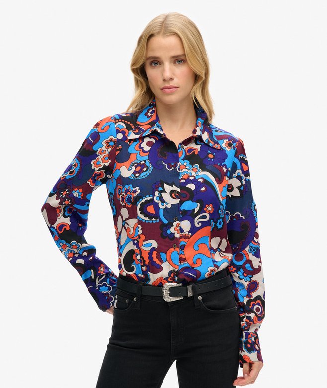 superdry Printed Fitted 70s Shirt