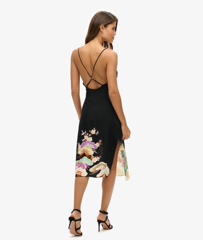 Superdry Printed Midi Slip Cami Dress
