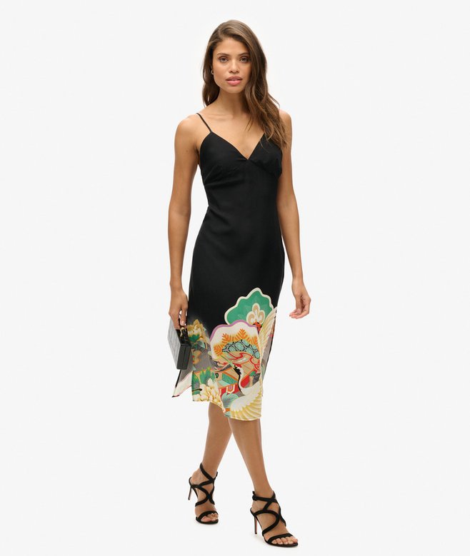 Superdry Printed Midi Slip Cami Dress