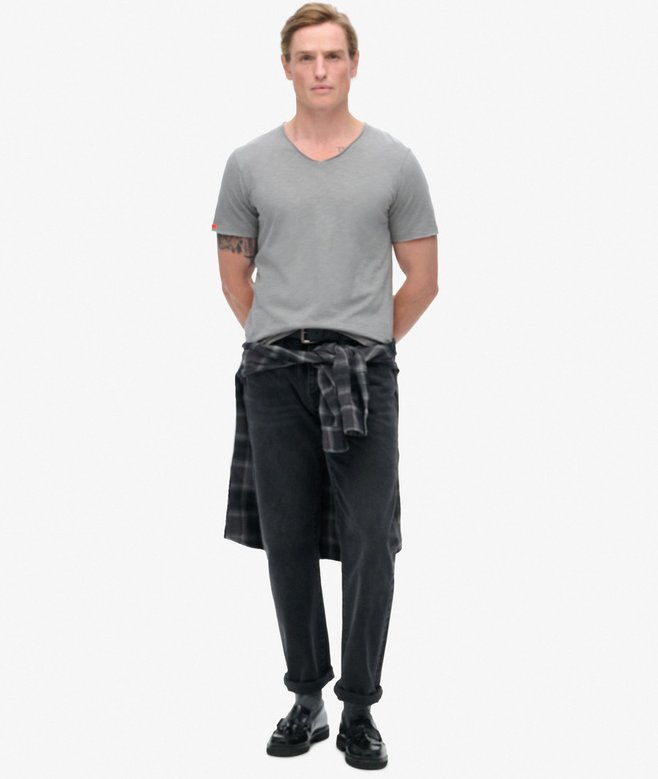 Superdry Raw Edge Slub V-Neck T-Shirt