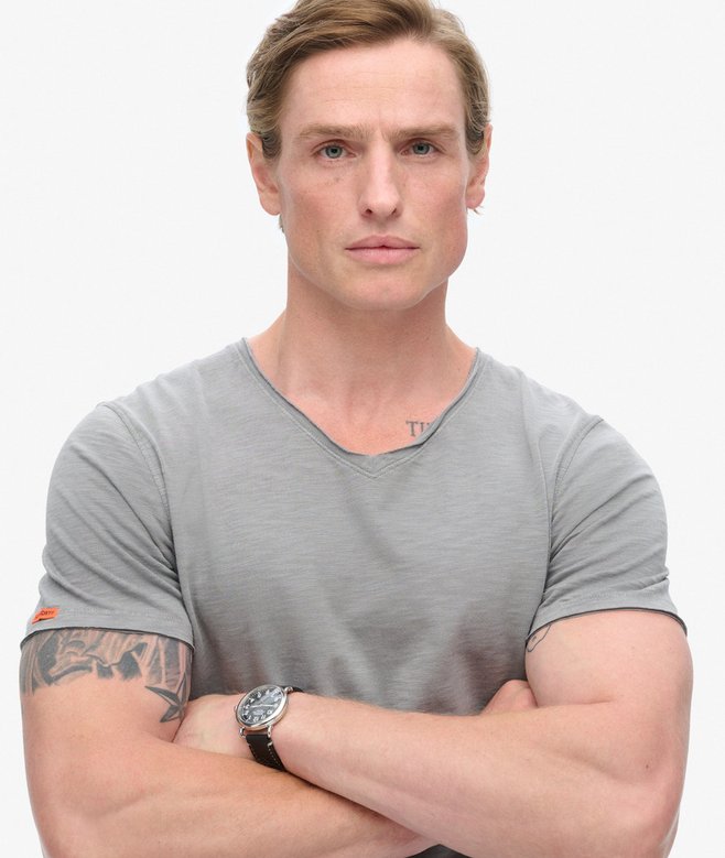 Superdry Raw Edge Slub V-Neck T-Shirt