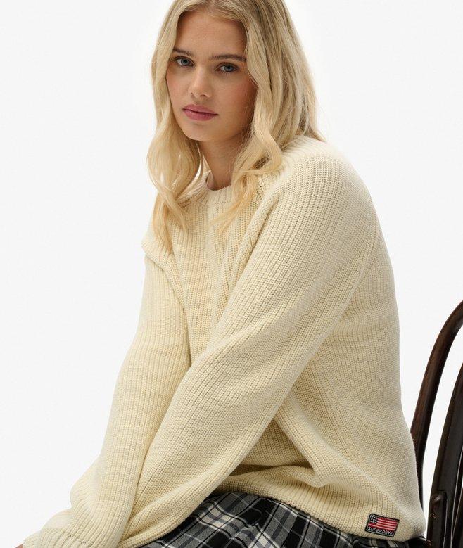 superdry Relaxed Ribbed Knitted Jumper