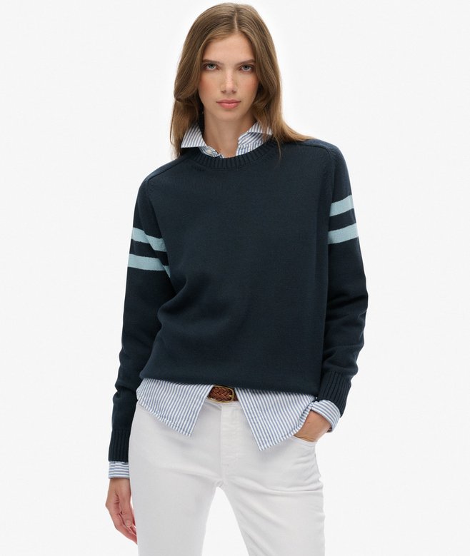 Superdry Relaxed Stripe Knitted Jumper