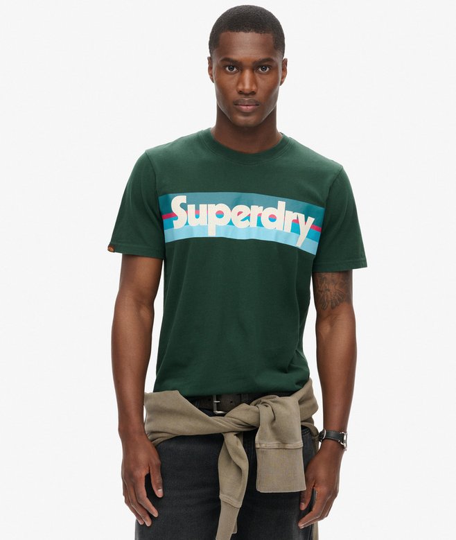 superdry Retro Stripe Logo T-Shirt