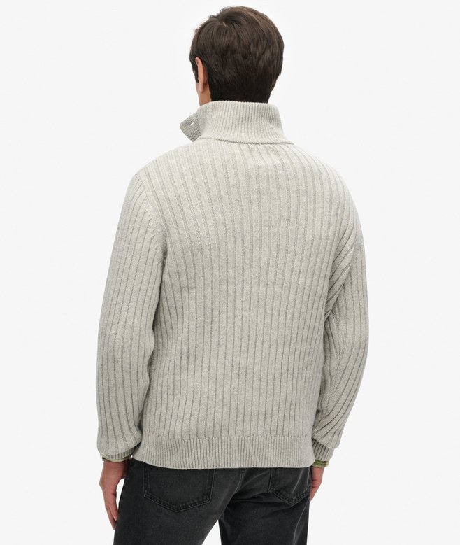 Superdry Ribbed Half Button Jumper