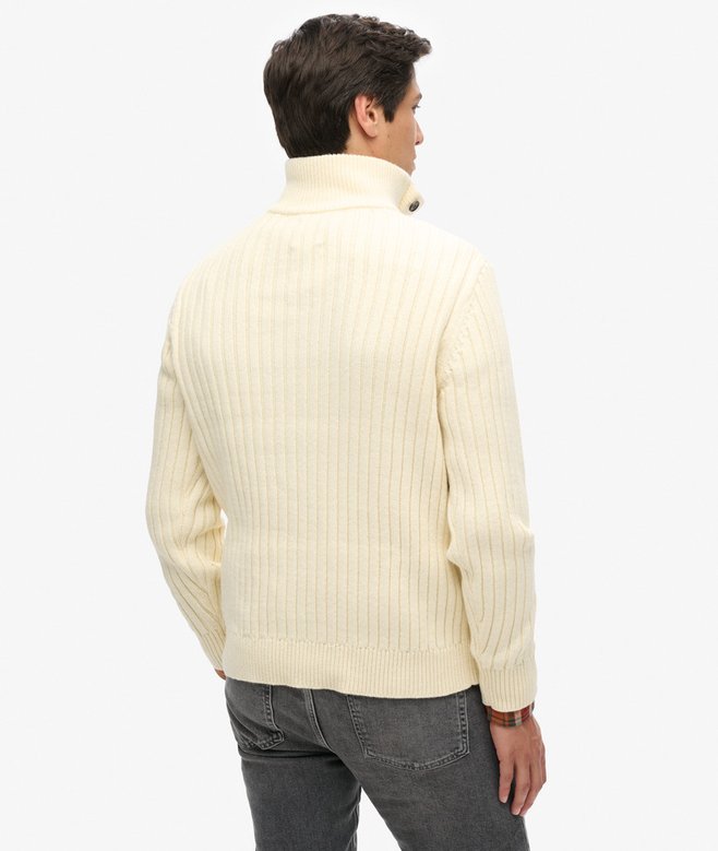 Superdry Ribbed Half Button Jumper