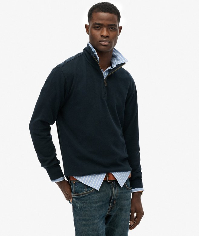 Superdry Ribbed Half Zip Jumper
