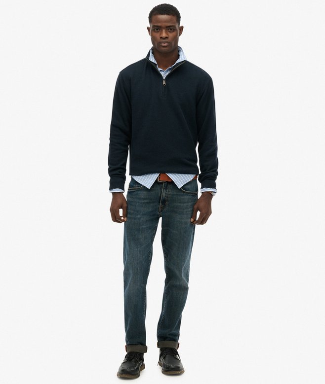 Superdry Ribbed Half Zip Jumper