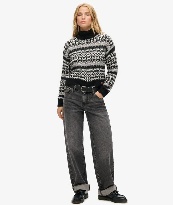 Superdry Roll Neck Crop Knit Jumper