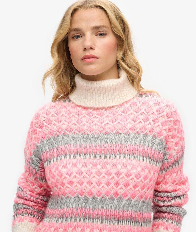 Superdry Roll Neck Crop Knit Jumper
