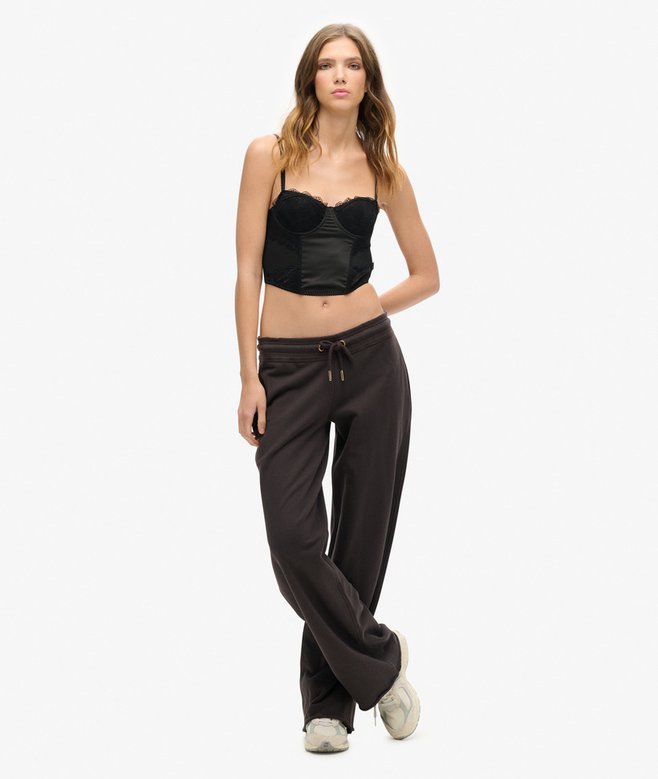 Superdry Satin And Mesh Lace Corset Top