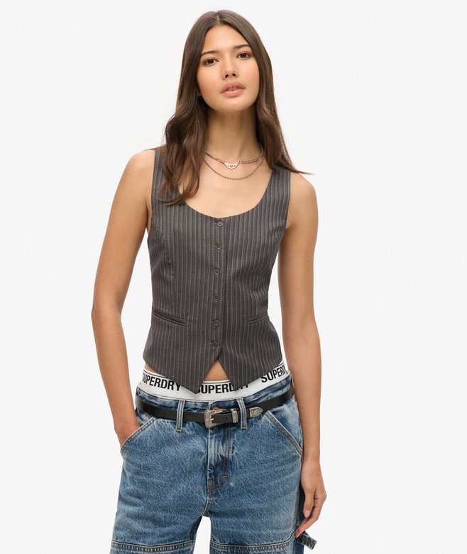 superdry Satin Back Waistcoat