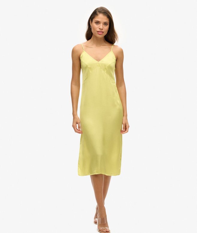 superdry Satin Cami Midi Dress