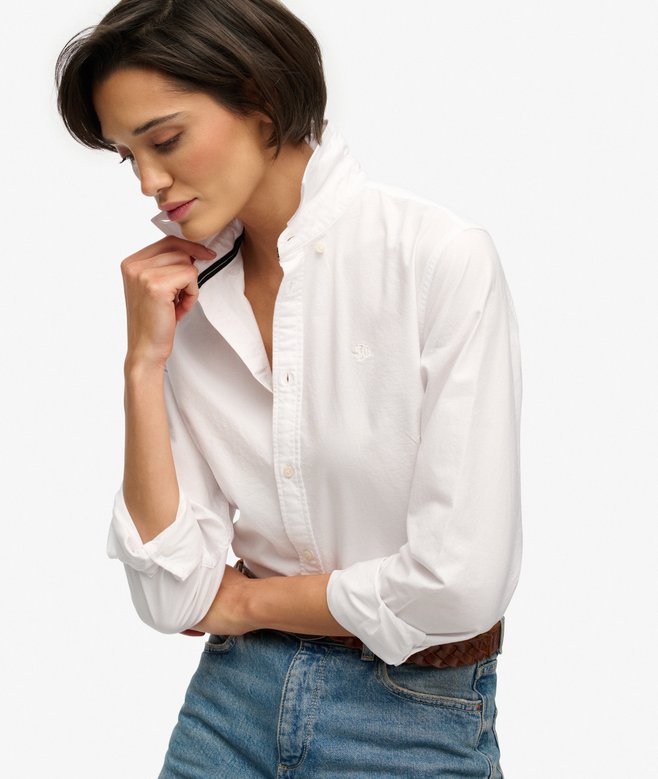 Superdry Slim Oxford Button Down Long Sleeve Shirt