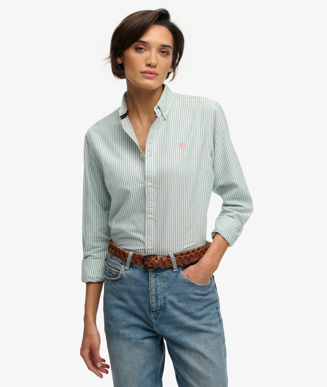 Superdry Slim Oxford Button Down Long Sleeve Shirt