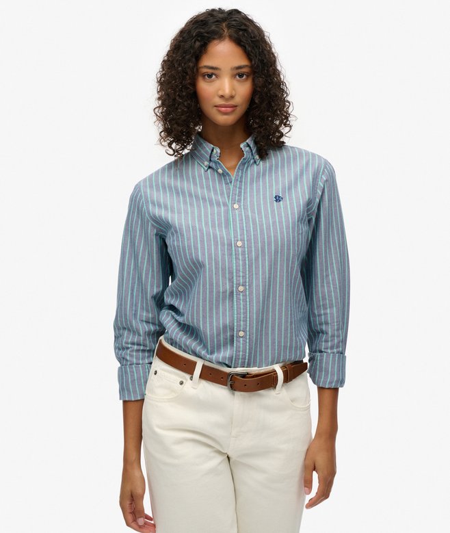 Superdry Slim Oxford Button Down Long Sleeve Shirt