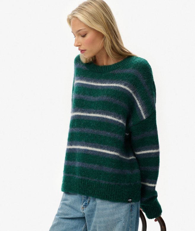 Superdry Slouchy Brushed Stripe Knit Jumper