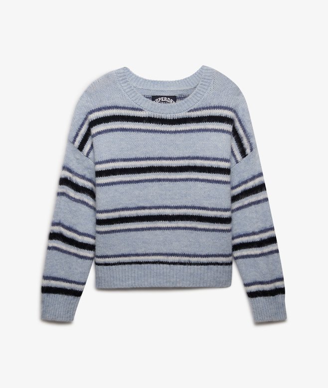 superdry Slouchy Brushed Stripe Knit Jumper