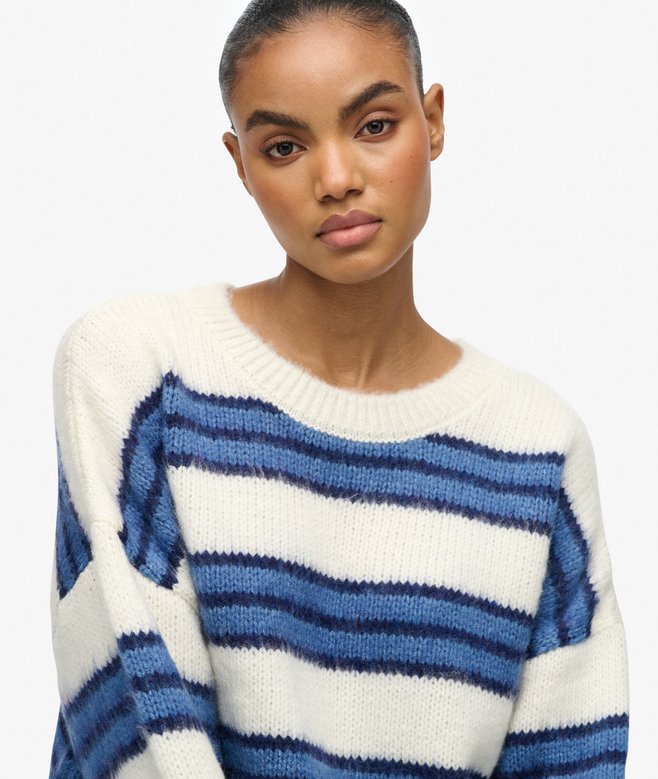 Superdry Slouchy Brushed Stripe Knit Jumper