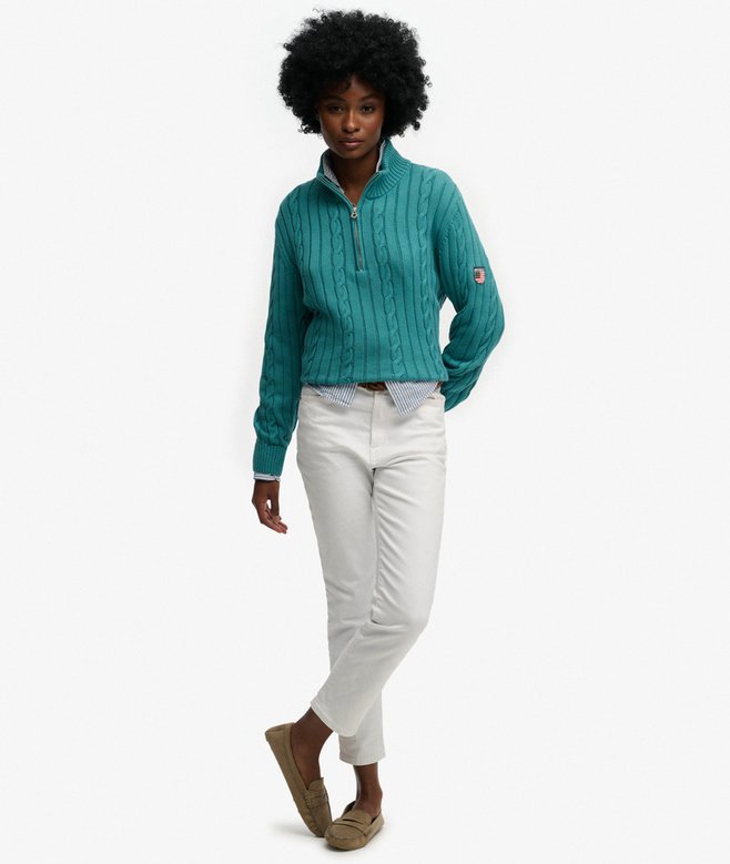 Superdry Slouchy Cable Half Zip Jumper